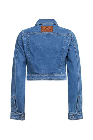 Giacca trucker crop in denim organico azzurro MARINE SERRE | WJA076ACDEN0002BL05